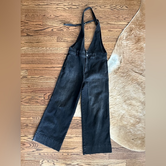 Free People Washed Black Overalls - Picture 2 of 5